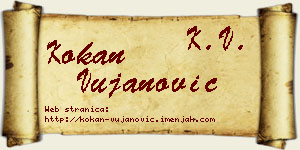 Kokan Vujanović vizit kartica